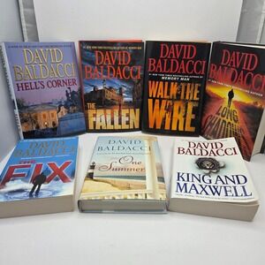 David Baldacci Book Lot 7 Thriller Novels Memory Man King Maxwell Hardcover PB